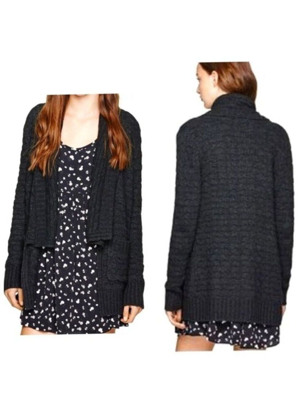Aritzia Greenpoint Knit Cardigan Dark Grey XS